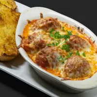 baked meatballs and cheese